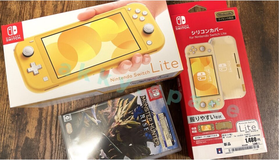 ゲームソフトゲーム機本体Switch light 本体+モンハンライズセット 